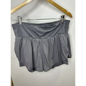 Cadmus Women's Gray 2 in 1 High Waist Workout Athletic Gym Running Shorts SizeXL